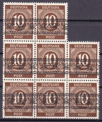1948  Freimarken mit Bandaufdruck