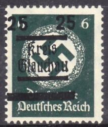 1945  Glauchau - Behörden-Dienstmarke mit Aufdruck