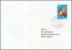 1976  Einzelfrankatur auf Brief