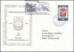 1980  Einzelfrankatur auf Brief