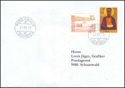 1972  Mischfrankatur auf Brief