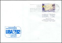 1992  12. Liechtensteinische Briefmarken-Ausstellung LIBA `92