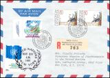 1991  Mischfrankatur auf Auslands-Einschreiben