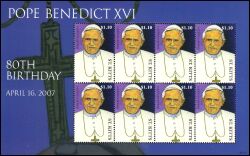 St. Kitts 2007  80. Geburtstag von Papst Benedikt XVI.