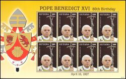 Guyana 2007  80. Geburtstag von Papst Benedikt XVI.