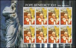 Liberia 2007  80. Geburtstag von Papst Benedikt XVI.