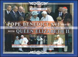 Grenada 2011  Treffen von Papst Benedikt XVI. und Königin Elisabeth II.
