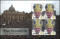 Tuvalu 2010  5 Jahre Regentschaft von Papst Benedikt XVI.