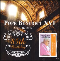 Grenada-Grenadinen 2012  85. Geburtstag von Papst Benedikt XVI.