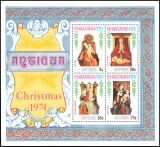 Antigua 1974  Weihnachten: Madonnengemälde