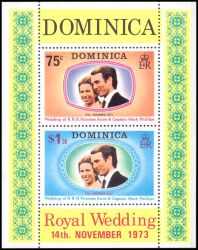 Dominica 1973  Hochzeit von Prinzessin Anne und Mark Phillips