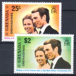 Grenada-Grenadinen 1973  Hochzeit von Prinzessin Anne und Mark Phillips