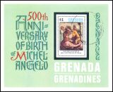 Grenada-Grenadinen 1975  500. Geburtstag von Michelangelo