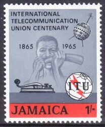 Jamaika 1965  100 Jahre Internationale Fernmeldeunion (ITU)