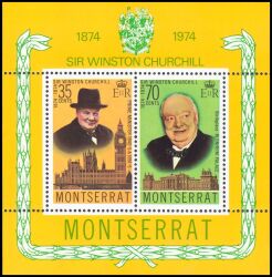 Montserrat 1974  100. Geburtstag von Winston Spencer Churchill