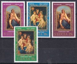 St. Lucia 1969  Weihnachten: Gemälde von Rubens und Delaroche