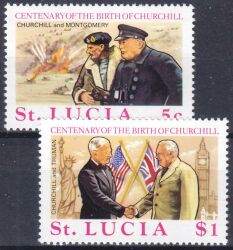 St. Lucia 1974  100. Geburtstag von Winston Spencer Churchill