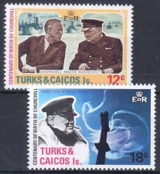 Turks & Caicos Inseln 1974  100. Geburtstag von Winston Spencer Churchill
