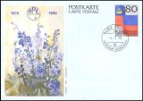 1987  Fahne des Fürstentums Liechtenstein mit Zudruck