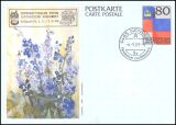 1987  Fahne des Fürstentums Liechtenstein mit Zudruck