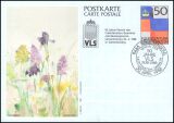 1987  Fahne des Fürstentums Liechtenstein mit Zudruck