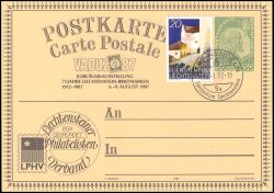 1987  Fürst Johann II. mit Zudruck