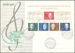 1959  Einweihung der Beethhovenhalle in Bonn