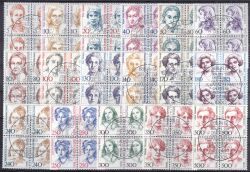 1986/89  Freimarken: Frauen der deutschen Geschichte - kompl.