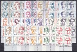 1986/89  Freimarken: Frauen der deutschen Geschichte - kompl.