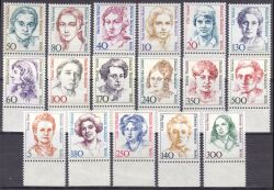 1986/89  Freimarken: Frauen der deutschen Geschichte - kompl.