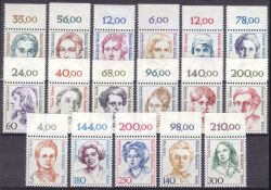 1986/89  Freimarken: Frauen der deutschen Geschichte - kompl.