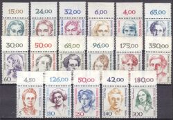 1986/89  Freimarken: Frauen der deutschen Geschichte - kompl.