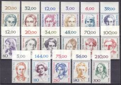 1986/89  Freimarken: Frauen der deutschen Geschichte - kompl.