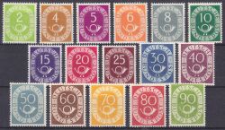 1951  Freimarken: Posthorn im kompl. Satz