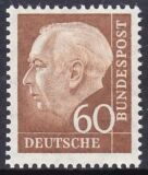 1956  Freimarke: Bundespräsident Theodor Heuss