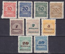 1923  Freimarken: Wertangabe im Kreis