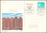 1990  Bilpostkarte mit Wertstempel Bauwerke